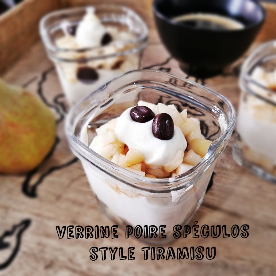 Verrines style tiramisu aux poires et&nbsp;spéculos